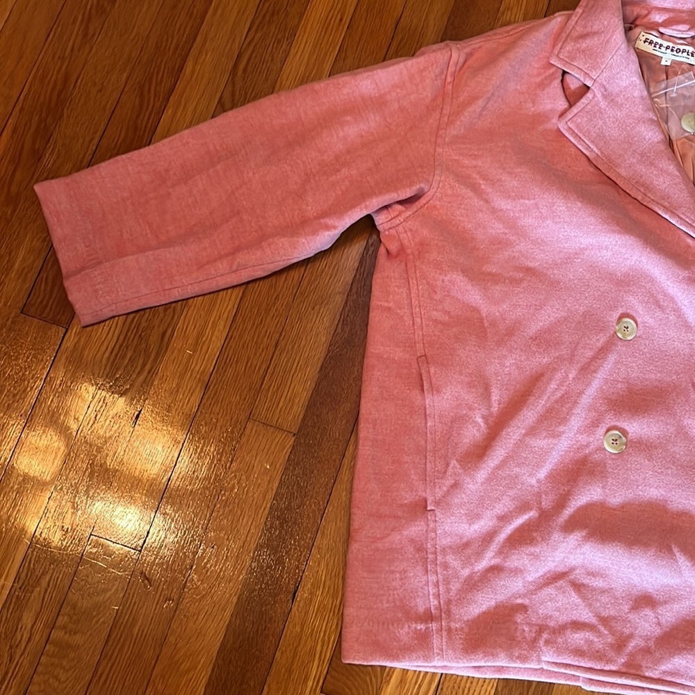 NWT Free People Hannah Super Soft Blazer Coat Pink Medium - Picture 6 of 14